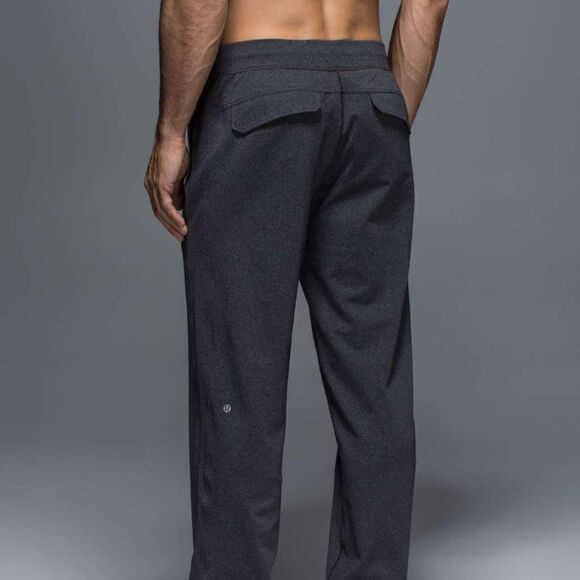 Lululemon Kung Fu Pants Heathered Black Tall 35" - Picture 2 of 9